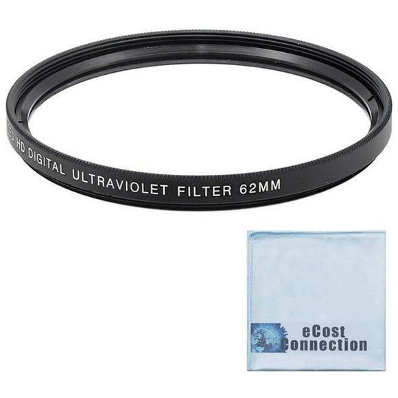 62mm Pro Series High Resolution Digital Ultraviolet UV Protection Filter & an eCostConnection Microfiber Cloth