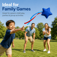 thumbnail image 2 of Star-Shaped Canvas Bean Bag Toss Prop With Rope Tails, Quartz Sand Filled Target Toss Game for Outdoor Games, Blue, 2 of 6