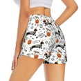 thumbnail image 3 of Disketp Halloween Dachshund Print Women's Shorts Workout Shorts for Athletic Gym Running Shorts with Phone Pockets Large, 3 of 8