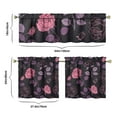 thumbnail image 6 of Kitchen Curtains 24 Inch Short - 3 Panel Set, Vintage Floral Butterfly Bee Botanical Print, Rod Pocket Window Curtain for Farmhouse, Modern Rustic, Spring Summer Decor, Easy Wash, 6 of 6