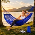 thumbnail image 4 of Portable Outdoor Ice Silk Mesh Hammock 100x51 Inches with Straps and Bag Anti-Flip Camping Swing Red, 4 of 5