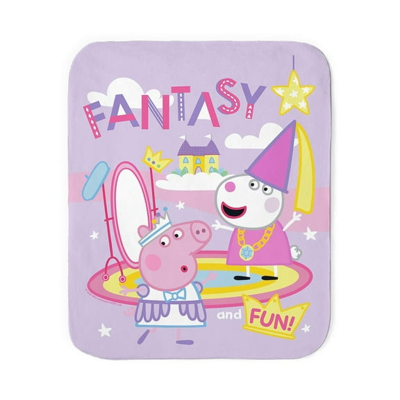 CafePress - Peppa Pig: Fantasy And Fun! - Sherpa Fleece Throw Blanket 60" x 50"