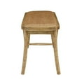 thumbnail image 3 of Linon Dallas Bentwood Bench with Natural Rattan Seat in Rustic Brown, 3 of 11