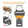 thumbnail image 2 of Étagère à Bois Robuste avec Housse Imperméable 600D – Porte-Bûches en Acier pour Usage Intérieur et Extérieur – Organisateur en Bois Résistant à la Rouille pour Foyer, Patio, Foyer – Taille : 144 x 14.2 x 48 Pouces, 2 of 7