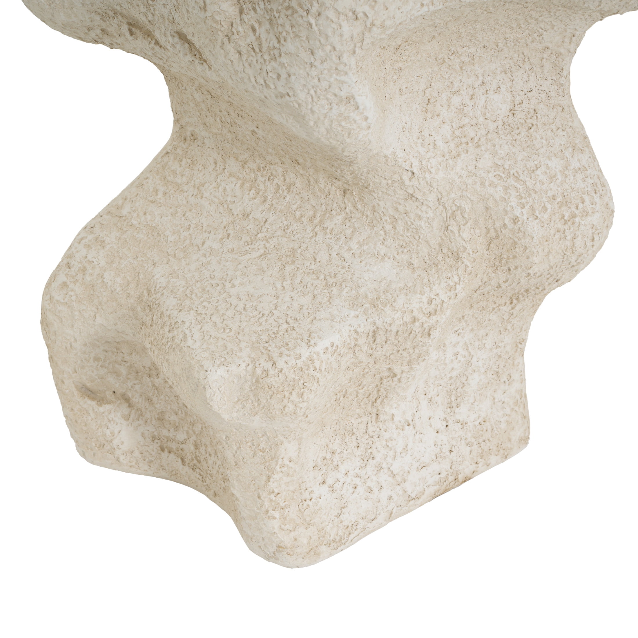 Christopher Knight Home Outdoor Patio MGO Accent Side Table, Abstract Wavy Stone-Look Design, Beige