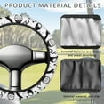 thumbnail image 4 of Jeiento Golf Ball Print Golf Cart Steering Wheel Covers White 14 Inch Steering Wheel Cover Lightweight Stretchable Golf Cart Wheel Covers Auto Interior Protector Golf Cart Accessory, 4 of 7