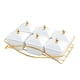 thumbnail image 1 of Plato de aperitivos con compartimentos y tapa, plato divisor de postres Blanco, 1 of 9