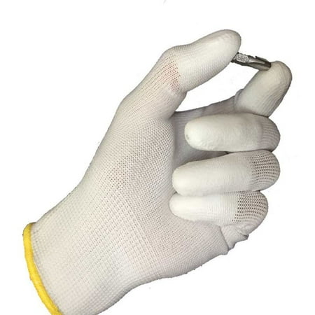 

Anti Static Safe Universal White Gloves Electronic Working Gloves PC Computer Antiskid for Finger Protection