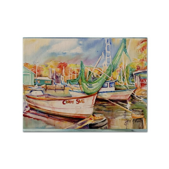 Carolines Treasures JMK1041PLMT Sailboat Cindy Sue Fabric Placemat, Multicolor