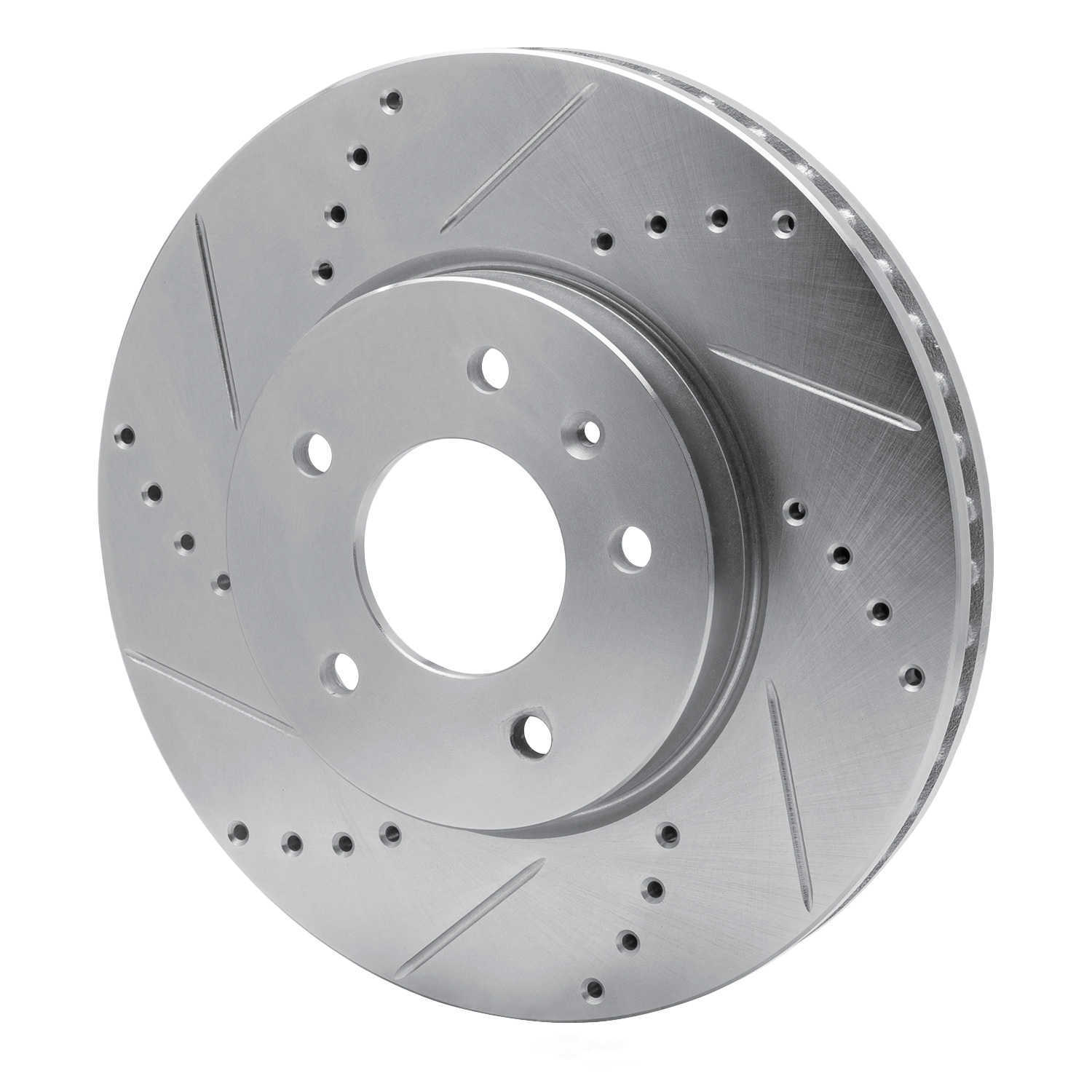 Dynamic Friction Company 631-47070L DFC Brake Rotor - Drilled And Slotted - Silver