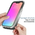 thumbnail image 4 of Mantto iPhone 13 Pro Case, 360 Full Body Cover Clear Bumper Protection Case - Shock Proof edges Slim Hybrid Back Silicone Rubber TPU Bumper Gradient Phone Case for iPhone 13 Pro - Black, 4 of 6
