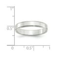 thumbnail image 2 of Auriga Fine Jewelry 10K White Gold 4mm Flat with Step Edge Wedding Band for Women Size- 13, 2 of 6