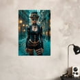 thumbnail image 6 of Steampunk Rebel of the Night Canvas Print – Dark Futuristic Wall Art, Gothic Industrial Home Decor, 6 of 8