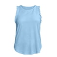 thumbnail image 3 of Hngshg Camisoles Grande Taille pour Femmes à Volants Sans Manches Amples Décontractées Col Rond T-Shirts Classiques Été Vacances Sortie Tee, 3 of 6