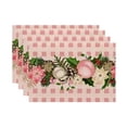 thumbnail image 1 of Dsscvnef 4 Pcs Napperon de Noël Nappe en Lin Tapis Thermique Tapis de Table de Cuisine Tapis de Table d'Appoint Rond Petit Bleu Sarcelle, 1 of 5