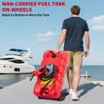 thumbnail image 4 of Gaderth Bac à Carburant Portable de 15 Gallons, Bidon d'Essence Robuste de 57 L avec Pompe Manuelle, Roues Pivotantes, Boyau de 10 Pi, Réservoir HDPE Étanche pour Essence Diesel Kérosène, Générateur de Bateau VTT Tondeuse, 4 of 9