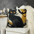 thumbnail image 2 of SHANXI  Happy Halloween Boo Black Cat Trick or Treat Throw Pillow Covers,  Spooky Pumpkin Bat Cushion Case for Sofa Couch  12x12in, 2 of 5