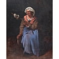 thumbnail image 2 of Michael Sweerts 12x14 Black Ornate Wood Framed Double Matted Museum Art Print Titled: Old Peasant (1650), 2 of 5