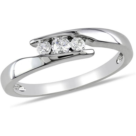 Miabella 1/5 Carat T.W. Diamond Sterling Silver Promise Ring