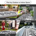 thumbnail image 4 of Alfombra exterior DiiKoo, 244 x 305 cm, impermeable, reversible, 4 of 6