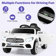 thumbnail image 4 of OLAKIDS 12V Electric Kids Ride On Car, Licensed Mercedes Benz SL500 Toy Car with Remote Control, MP3 Plug, USB, 2 Speeds, LED Lights, Battery Powered Toy Vehicle for Toddler Children (White), 4 of 11