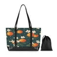thumbnail image 7 of FORMRS Canvas Laptop Tote Bag for Women with 15.6" Computer Compartments Shoulder Handbag, Blue Floral Oranges, 7 of 7