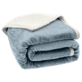 thumbnail image 6 of Evlmd Sherpa Throw Blanket for Couch Sofa - Fuzzy Soft Cozy Blanket for Bed, Fleece Plush Warm Blanket for Winter, Washed Blue Fall Winter Thick Throw Blanket, 39x51 Inches, 6 of 7