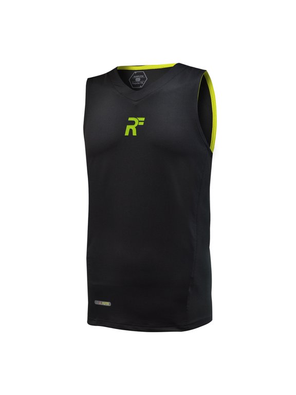 Men's Hybrid Training Tank Top Black/Neon Green f1004-kng