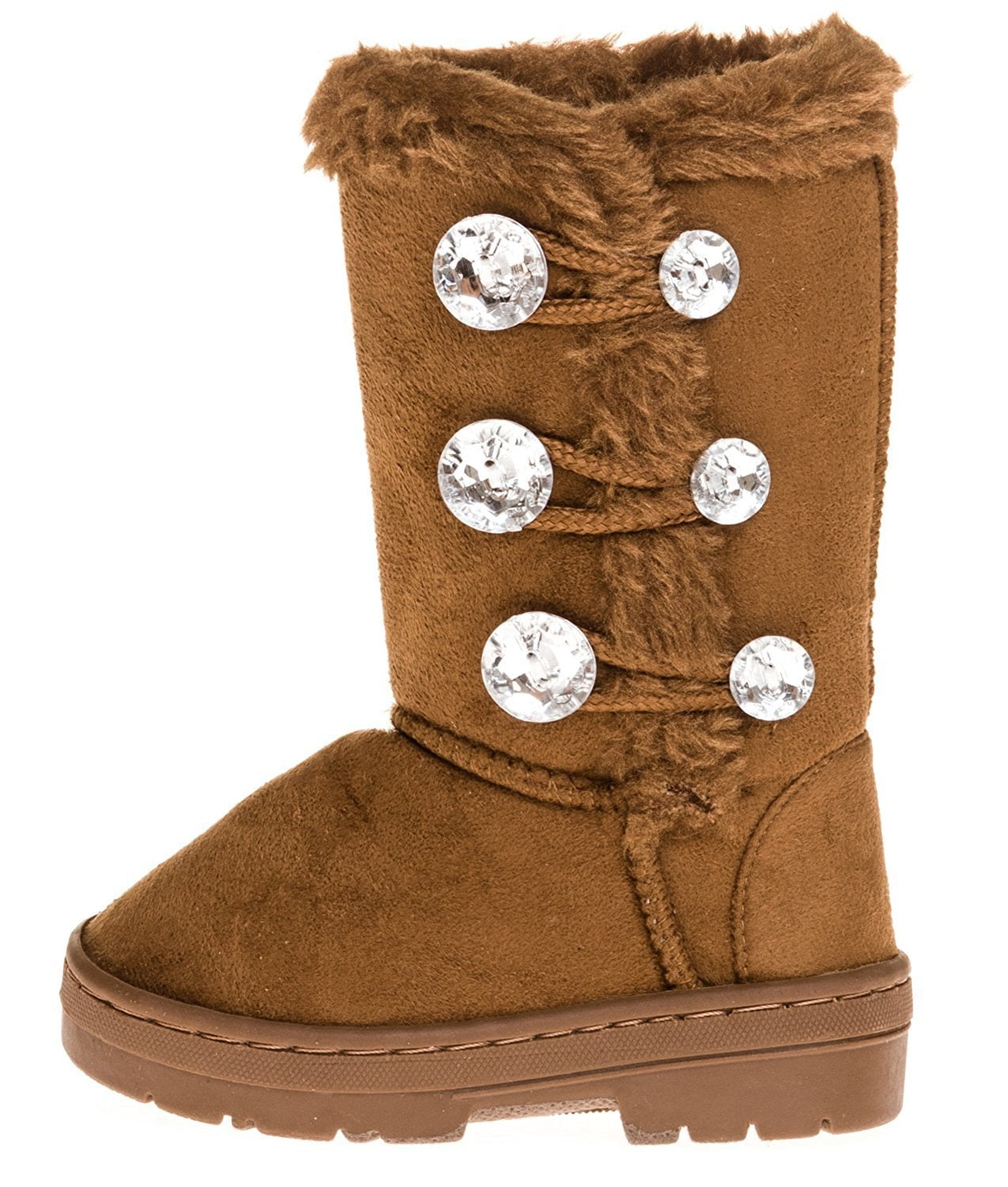 Sara Z Girls Suede Lug Sole Winter Boot with Fold-Over Sweater Cuff See More Colors /& Sizes