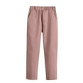 thumbnail image 2 of HAOTAGS Boys Formal Pants, Solid Back to school with Pockets Kids School Pants Pink 6 T, 2 of 5