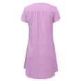 thumbnail image 4 of FcBaudy Robes d'Été pour Femmes, Robes pour Femmes, Jupe pour Femmes Mode Féminine Ample Loisirs Col en V Manches Courtes Robes d'Été Robe pour Femmes, 4 of 5