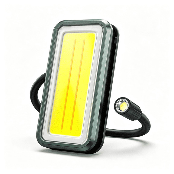 HIBIBUD 1Pcs Led Rechargeable Work Light Portable Magnetic Lights with 6 Lighting Modes&3 Hanging Methods for Automotive Repair Job Sites Workshop Construction Outdoor Camping Hiking Emergency Home