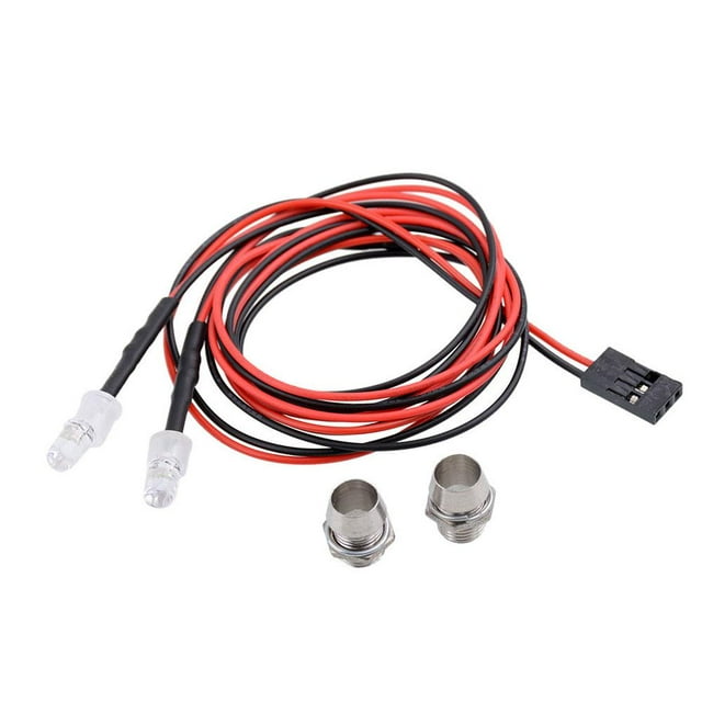 Modelo RC Coche Camión 2 LED 5 mm delanteros Luz trasera RC Coche Kit Azul Rojo