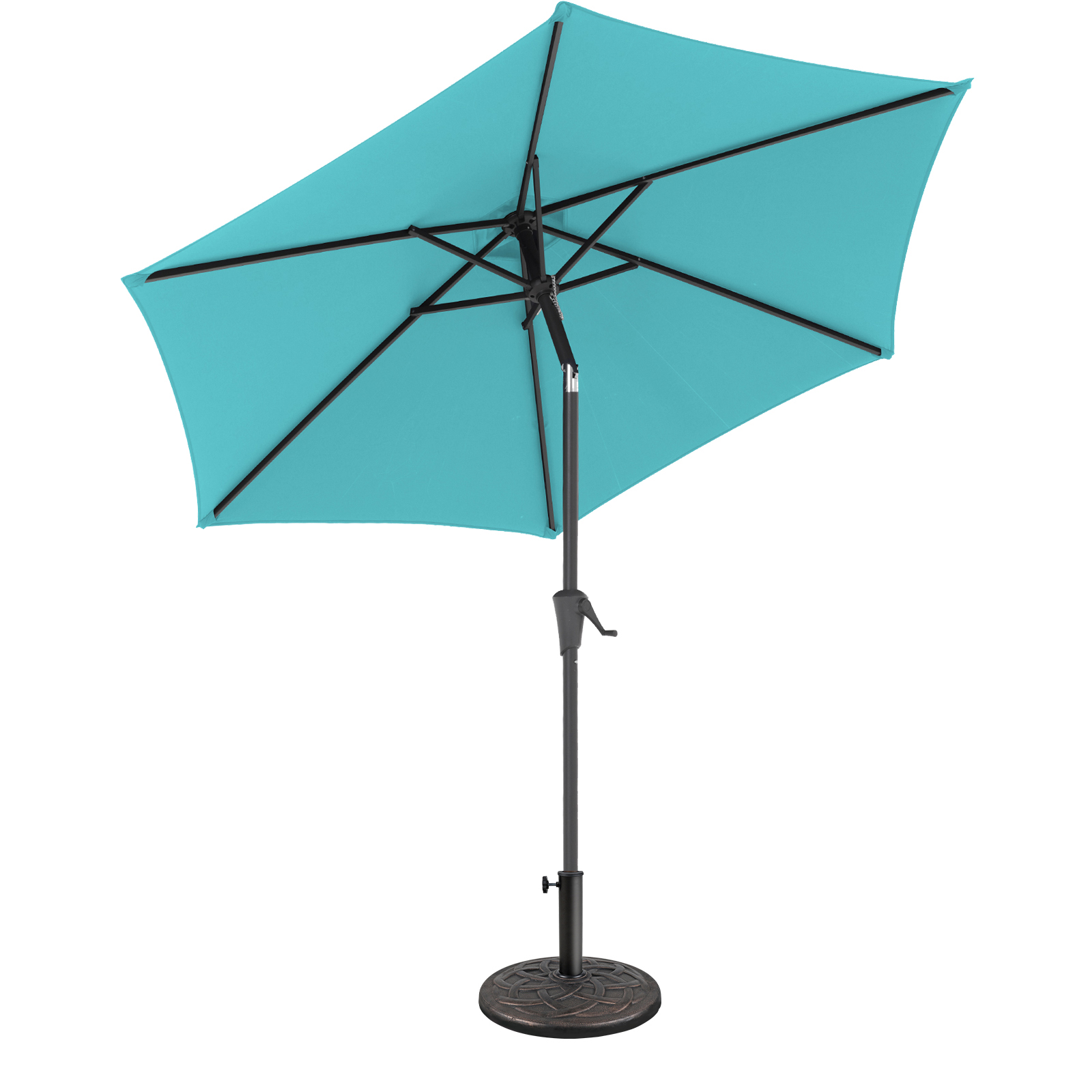 COBANA 7.5ft Patio Umbrella with Base Included, Outdoor Market Table