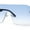 Black Blue, variant on Oversize Flat Top Panel Mono Block Shield Lens Sunglasses All Black