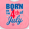 thumbnail image 4 of Inktastic Born on the 4th of July Boys or Girls Baby Bib, 4 of 4