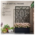 thumbnail image 6 of YYDSBNHH Metal Outdoor Privacy Screen with Raised Garden Bed, Privacy Panel and Planter Box, Wall-Mounted or Freestanding, Black, 6 of 9