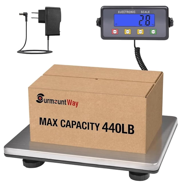 Báscula de envío SurmountWay de 200 kg/100 g con tara/conteo y apagado automático