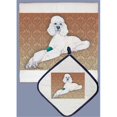 thumbnail image 1 of Dish Towel and Pot Holder Set - Poodle Standard White, 1 of 1