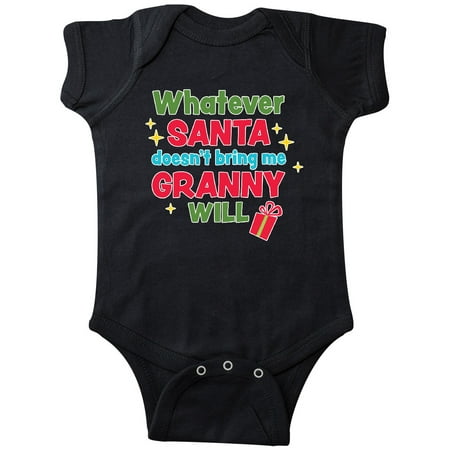 

Inktastic Christmas Whatever Santa Doesn t Bring Me Granny Will Gift Baby Boy or Baby Girl Bodysuit