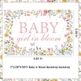 thumbnail image 6 of Baby in Bloom Baby Shower Decorations Wildflower Baby in Bloom Backdrop 4.92 * 3.28ft Butterfly Pink Wildflower Girl Baby Shower Party Decorations Floral Photography Background for Flower Baby Shower, 6 of 6