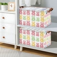 thumbnail image 2 of Yayeee Foldable Storage Basket for Shelves Set of 2 Waterproof Cloth Bins with Handles, Gummy Bear Pattern, 2 of 7