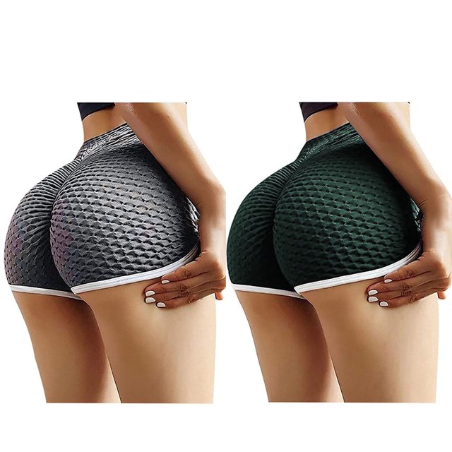 DPTALR 2 Pcs Shorts de Vélo Basiques pour Femmes Compression Leggings d'Entraînement Shorts de Yoga