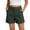*Green, variant on Women's Pleated High Waist Roll Cuff Dress Shorts with Pockets,Casual Loose Fit Work Shorts Green,Women's Plus L
