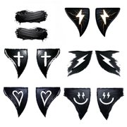 BLSTK Variety Pack Temporary Tattoo Eye Black | 6-Pack | Cut-Out Collection