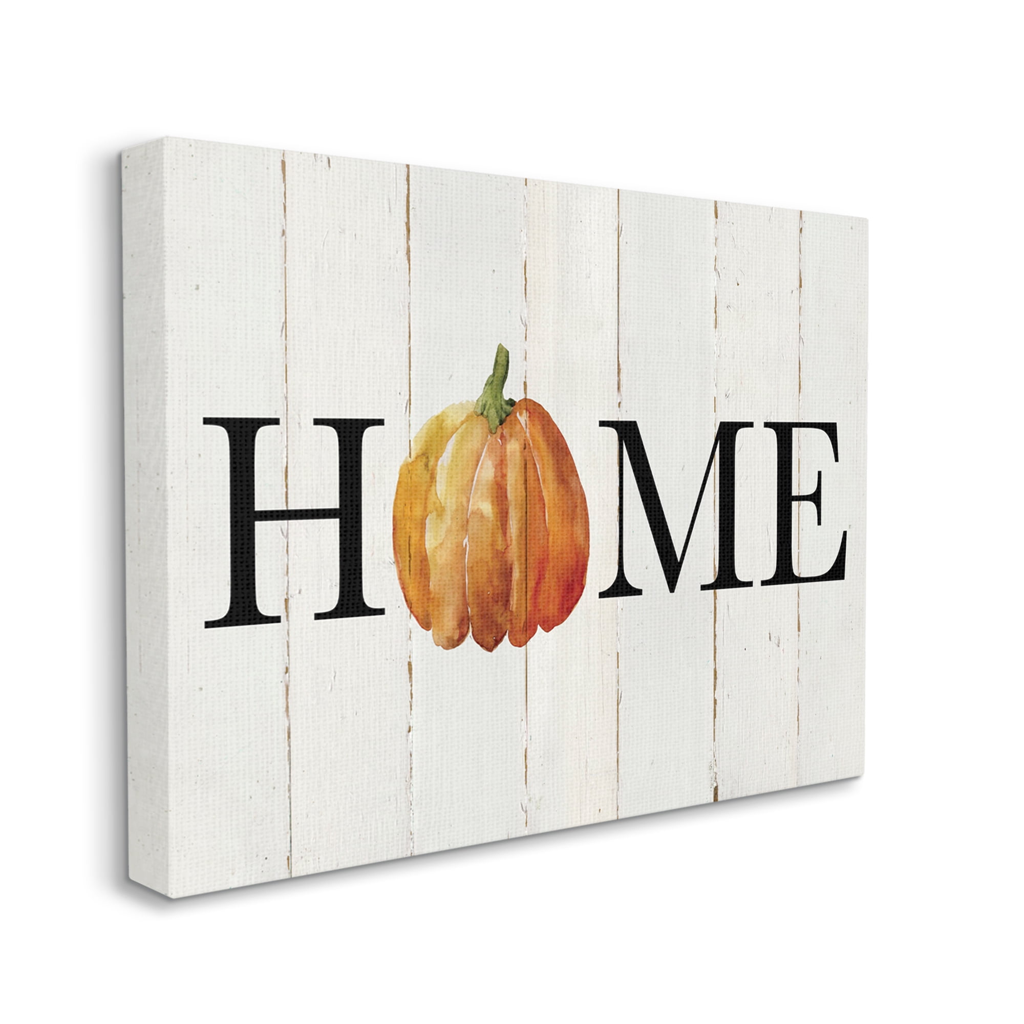 Stupell Industries Rustic Home Pumpkin Holiday Painting Gallery Wrapped Canvas Print Wall Art, 48 x 36