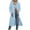 01-Light Blue, variant on Ecqkame Hoodies For Women Fashion Comfortable Full Zip Up Hoodie Medium Length Long Sleeved Hooded Sweatshirts With Pockets Black S