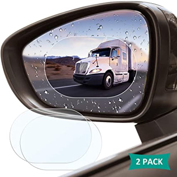 Película para Espejo Retrovisor de Coche, Antideslumbrante, Antivaho y Antiarañazos (2 Unidades)