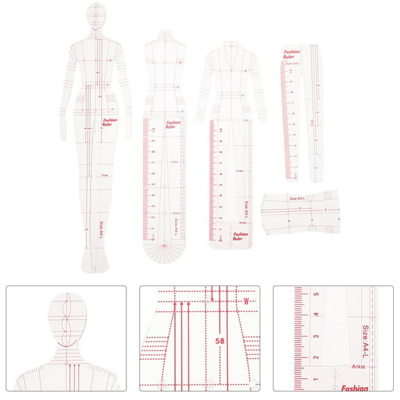 Phenofice Plastic Curve Ruler Tailor Craft Tool for Sewing, Quilting, Dressmaking, Pattern Making Projects