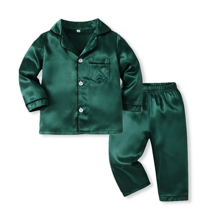 BOOMNY Child Girls Pajamas Sets 2 Peice Soft Long Sleeve Buttons Sleepwear Tops Pants Pjs Set for Kids Warm Winter Loungewear Homewear